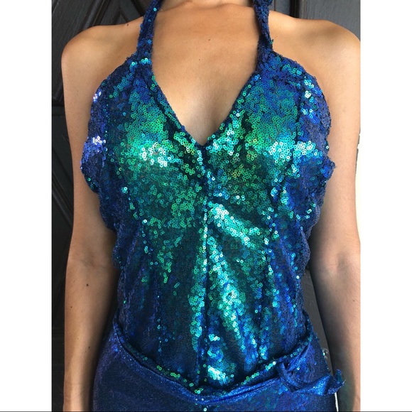 sequin 2 piece jumpsuit